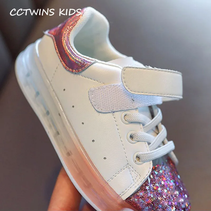 

CCTWINS Kids Shoes 2020 Spring Children Fashion Glitter Sneakers Baby Girls Sport Shoes Boys Brand Casual Trainers FC2793