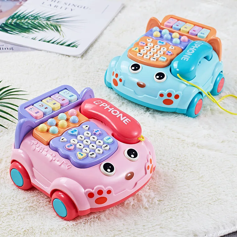 

Children's Phone Simulation Toy Simulation Landline Baby Puzzle Music Early Education Baby Toy Abs Safety Material