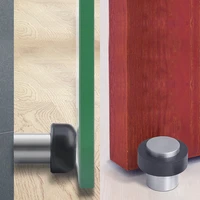 rubber stop door block retainer steel hidden door stopper holder catch floor nail free doorstop baby safety bumper protector