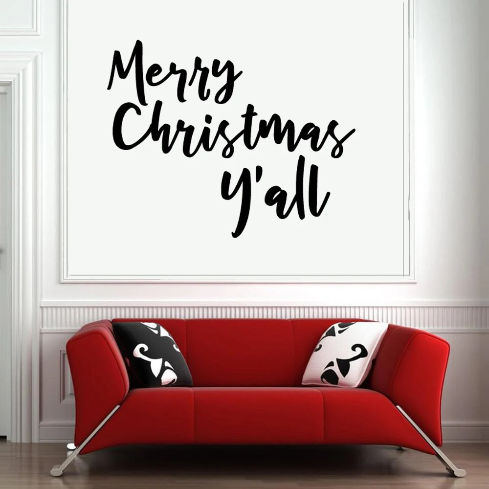 

Merry Christmas Y'all Wall Quotes Decal Wall Decals Sticker Home Decor Shop Art Design Vinyl ov248