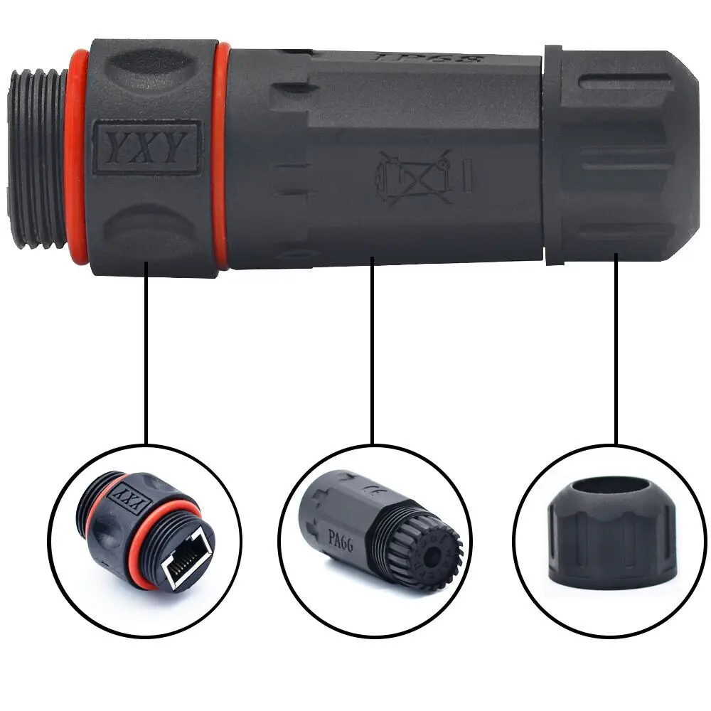 Новый водонепроницаемый сетевой Ethernet кабель RJ45 соединитель провода удлинитель с