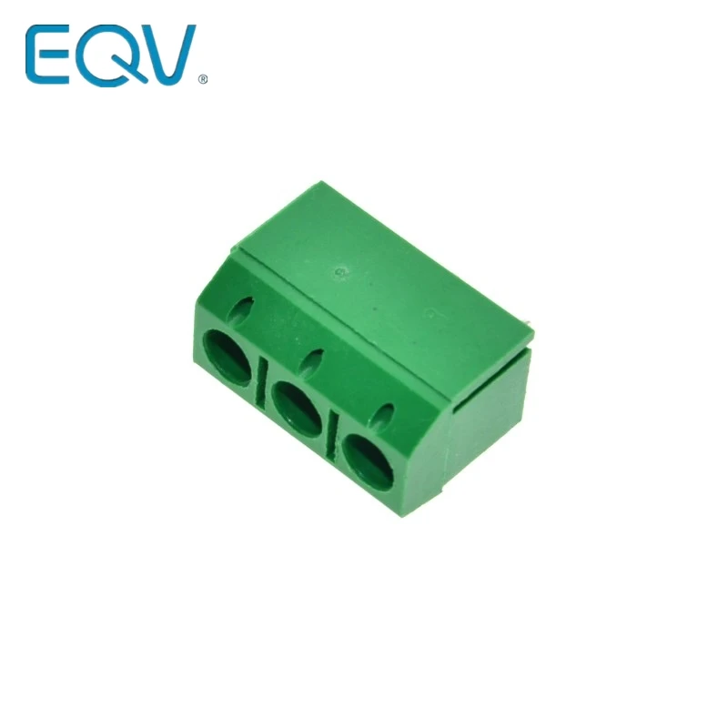 EQV 20 шт./лот KF301 3P 5.0 винт 3Pin 5 0 мм прямой контактный PCB блок зеленый|lot lot|screw pcbscrew lot |