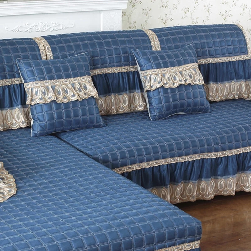 Жаккардовый чехол для дивана с юбкой европейская секционная эластичная накидка