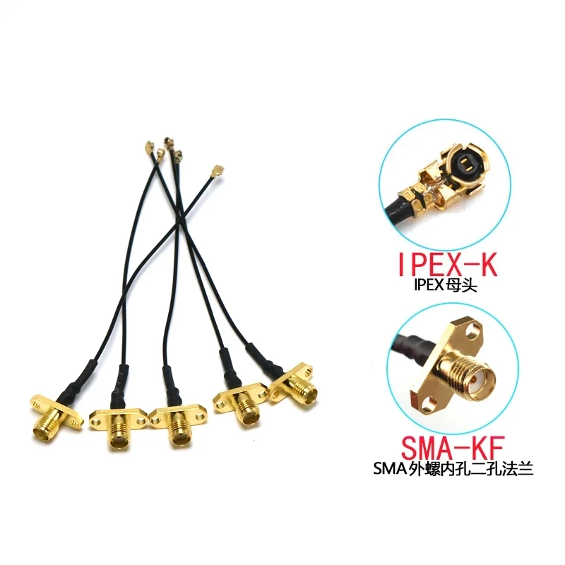 Пятиштучный набор пигтейл-кабелей Антенны WiFi SMA Female для панельного монтажа на Ufl./IPX RF1.13 для FPV Drone RC Model Multicopter on.