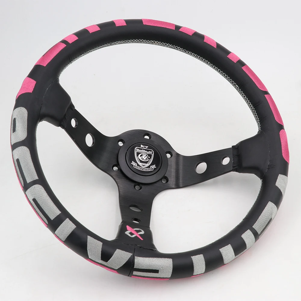 13 дюймовые Вышитые Спортивные рулевые колеса Vertex 1996 из натуральной кожи для