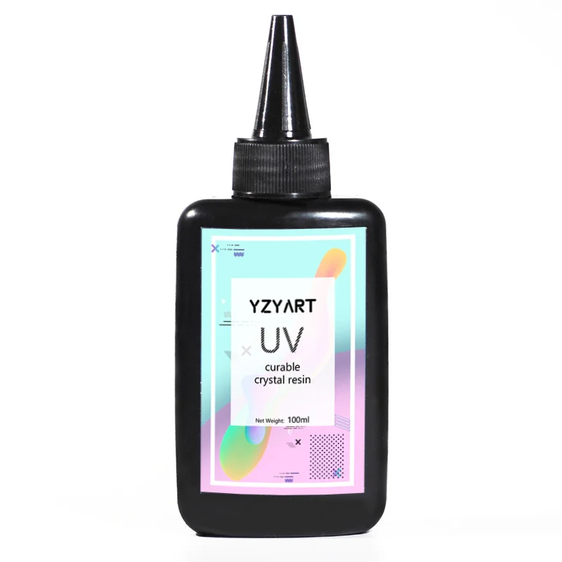 YZY ART UV Смола твердого типа ультрафиолет полимеризация Смола солнечное лечение Активированный солнечный свет Kawaii Ремесла прозрачный(тонкий тип - Цвет: 100g