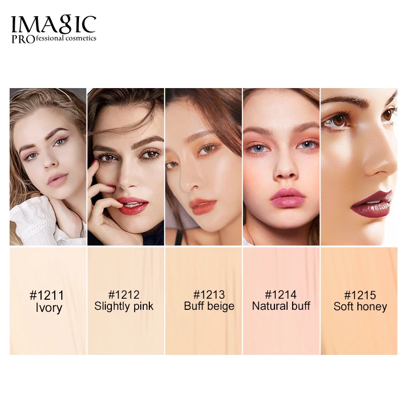 IMAGIC Foundation Cream Moisturizing Waterproof Oil Control Concealer Whitening Brightening Liquid | Красота и здоровье