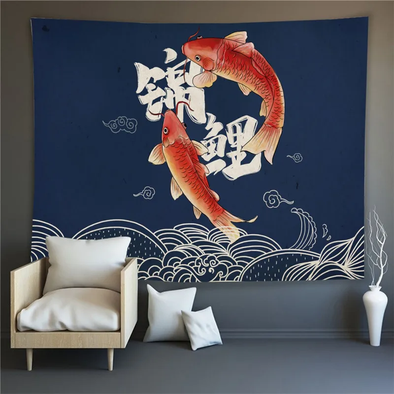 

Japanese Kanagawa Surfing Tapestry Big Wall Hanging Japanese Geisha DivaTapestries Room Decoration Art Hanging Background Cloth