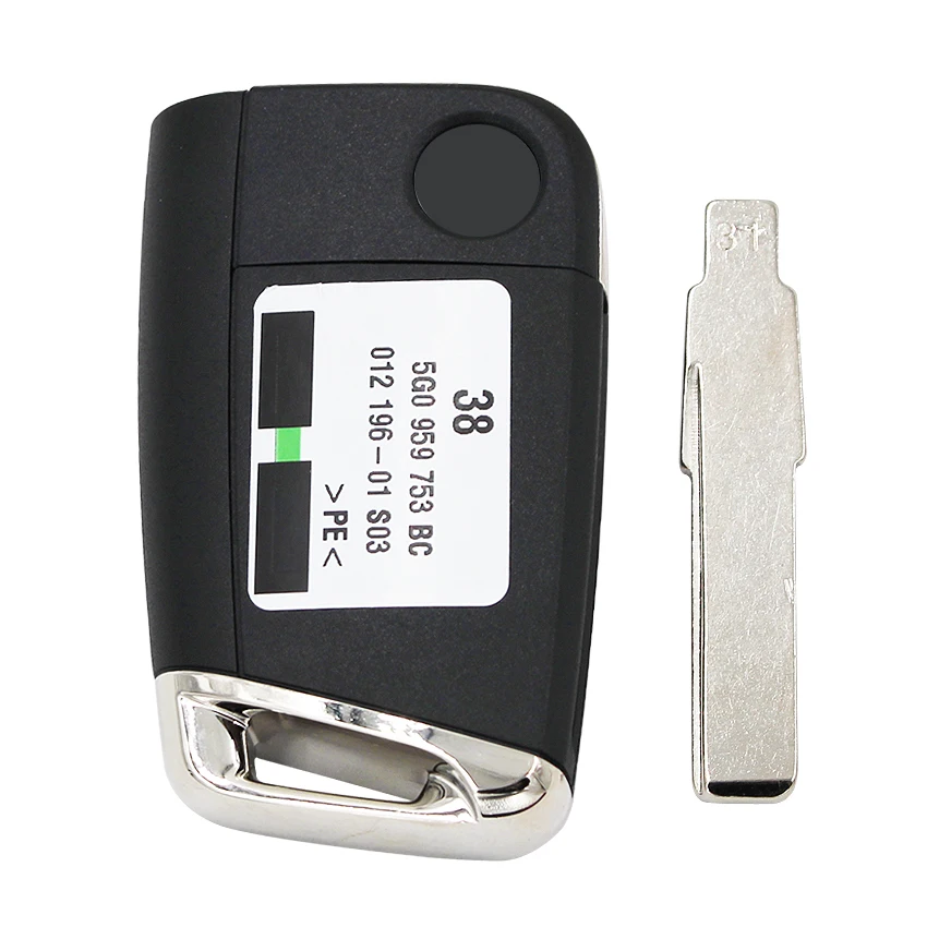 Оригинальная Кнопка OEM дистанционный смарт ключ брелок 3 для VW Tiguan L 434 МГц ID48 Chip 5G0