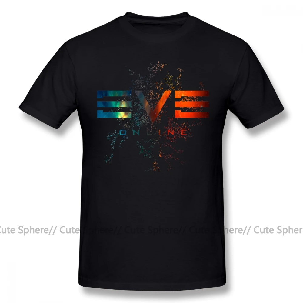 Eve Online футболка Eve Online Футболка с принтом 6xl футболка с коротким рукавом забавная уличная одежда 100 хлопок мужская футболка - Цвет: Black