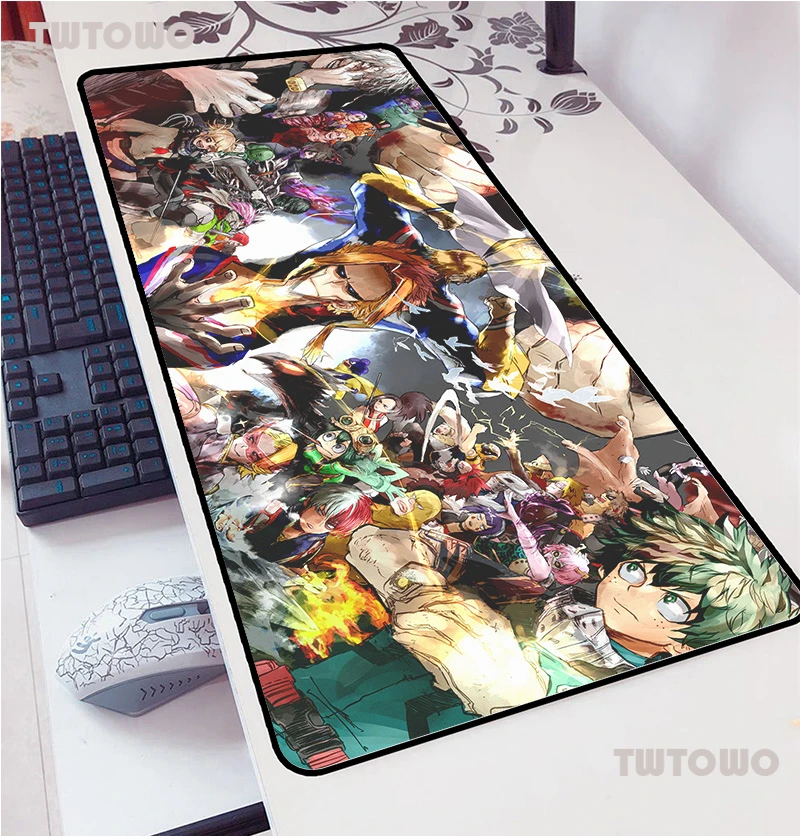 my hero academia mouse pad 90x40cm gaming mousepad anime gadget office notbook desk mat laptop padmouse games pc gamer mats free global shipping