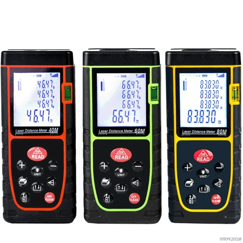 

40/60/80/100m Infrared Distance Meter Rangefinder Real-time Measurement 3mm Accuracy Waterproof Handheld Measure 21 wholesales