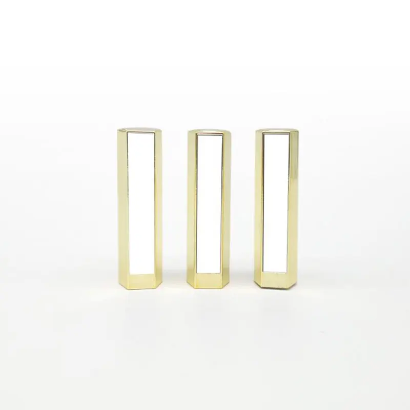 

Luxury Golden Lip Gloss Tube High Quality Cosmetic Tool Press Bounce With Mirror Lip Balm Tube Refillable 50pcs/lot Gift