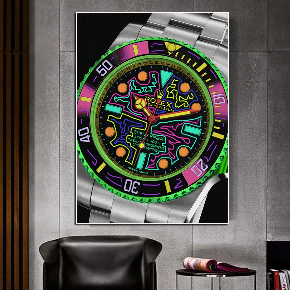 Современные роскошные часы Картина на холсте деловые настенные художественные