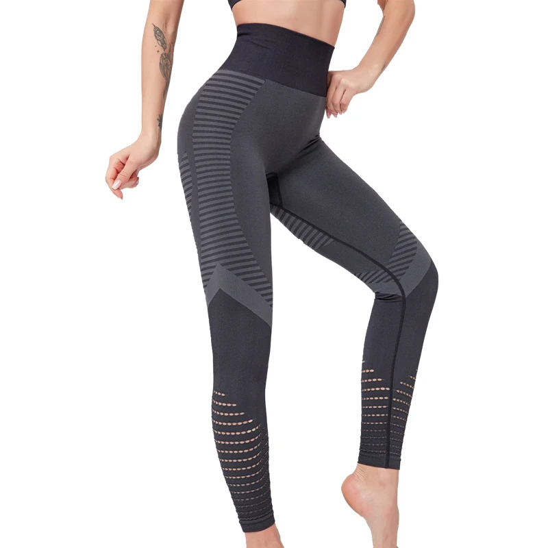 Женские Штаны Для Йоги бесшовные Компрессионные Леггинсы с высокой талией
