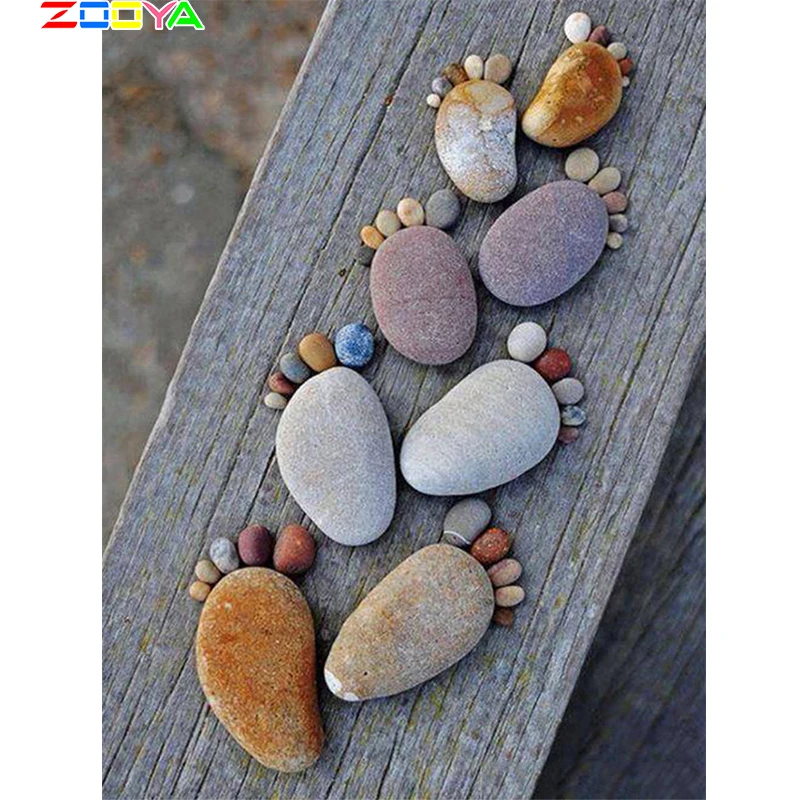 

Zooya 5D Diy Diamond Painting Full Square Stone Footprint Diamond Embroidery Cross Stitch Rhinestones Home Decortion Art 12JM175