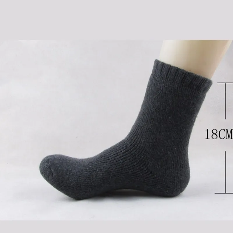 Зимние теплые женские однотонные кашемировые носки утолщенные толстые