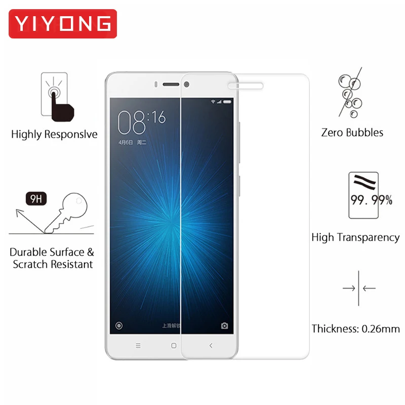 YIYONG 2.5D экранное стекло для Xiaomi mi 4C закаленное 4i Защитная пленка экрана 4 M4 |