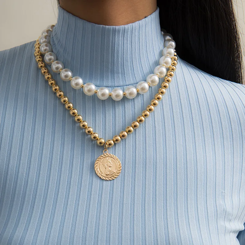 

1PC Pearl Choker Necklace High Quality Baroque pearl Necklace Handmade Bead Necklace Collar for Women Wedding Jewelry