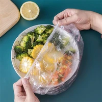 50100pc disposable plastic wrap cover elasticity retractable adjustable fruit bowl cover kitchen sealed preservation cover