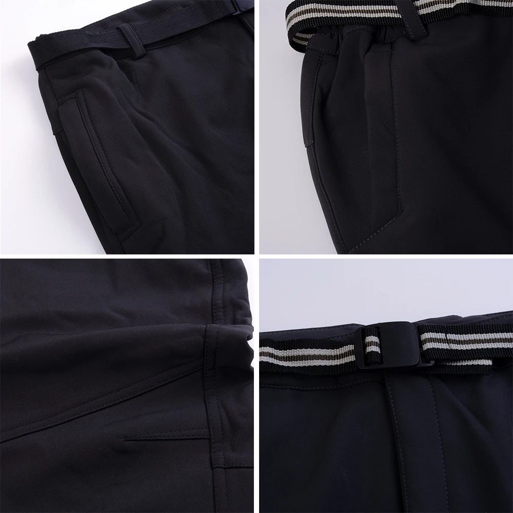 Laamei Fashion Men's Autumn Winter Fleece Thermal Waterproof Outdoor Pants Clearance Sale Men Bodybuilding Windproof Trousers