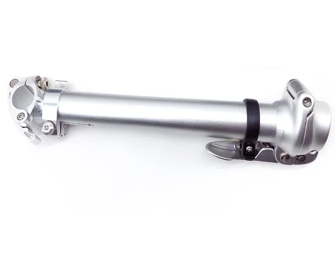 Silver 412 Folding Bike Bilateral Telescopic Adjustment Stem Double Section Double Direction Stems Electric Folding Bicycle Parts Sp8 - Цвет: Silver