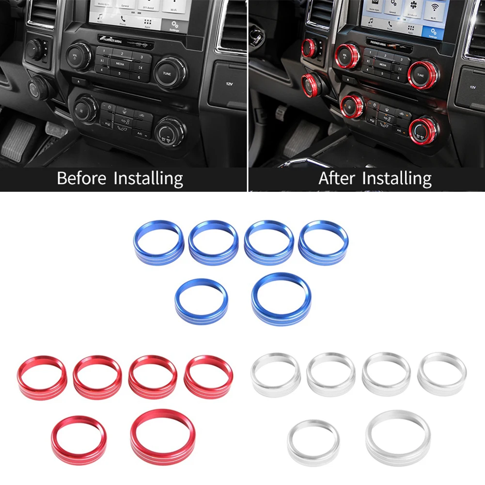 Автомобильный внутренний кондиционер аудио переключатель ручка кольцо Крышка