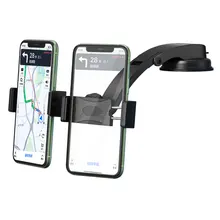 Car Phone Mount Double Holder Windshield Dashboard Car Phone Holder Anti-Shake 360 Degree Rotation Compatible with iPhone 13