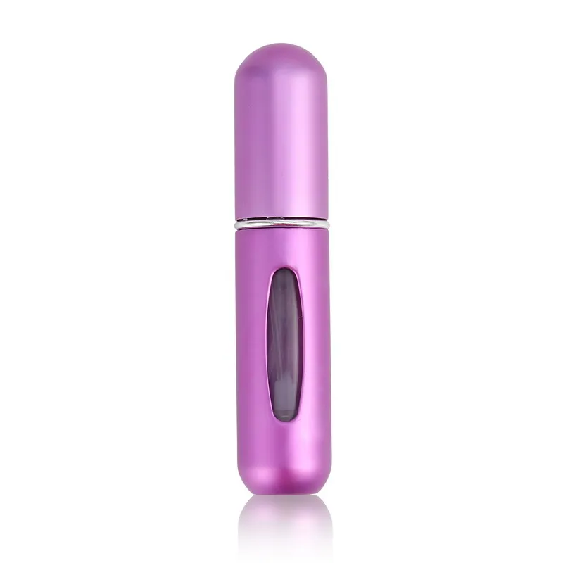 Purple CARRYWON 5 мл портативный мини алюминиевый многоразовый флакон для духов спрей косметический контейнер рециркуляционный самооткачивающийся флакон для духов - Цвет: Purple