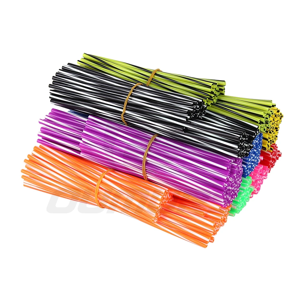 

OUMURS Motorcycle Dirt Decoration Motocross Wheel Spoke Wraps Rims Skins Protector Covers Protector Motorbike Wheels Decoration