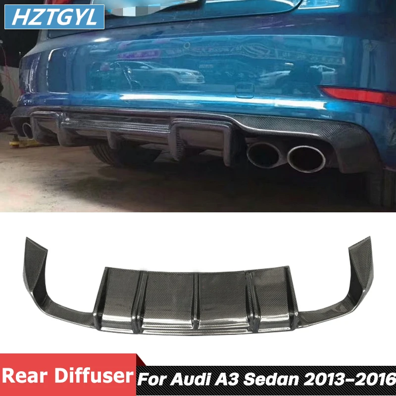 

Carbon Fiber Material Rear Bumper Lip Chin Diffuser For Audi A3 Standard Car Body Kit 2013-2016