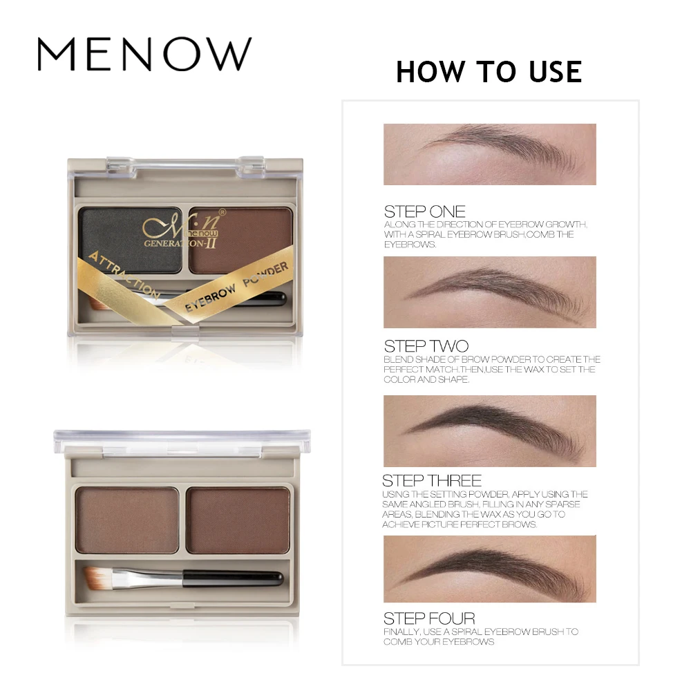 MENOW водостойкая пудра для бровей Кисть подводка глаз Ручка E418 | Красота и здоровье