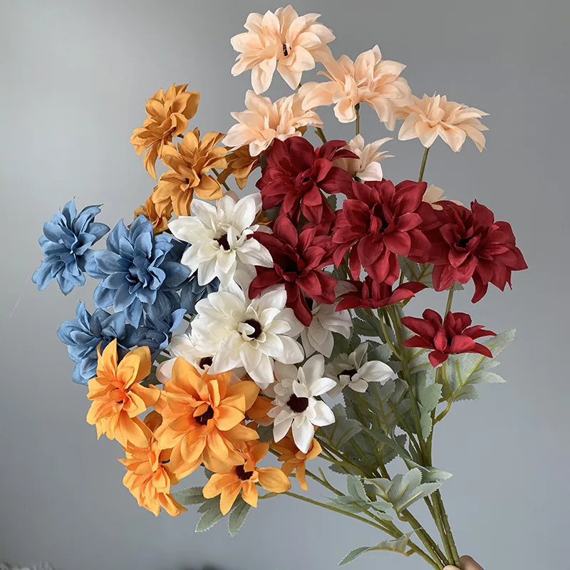 

Artificial Flower Multi-color 6 Petals Happiness Flower Length 60 Cm, Home Living Room Decoration, Holiday Wedding Scene Layout