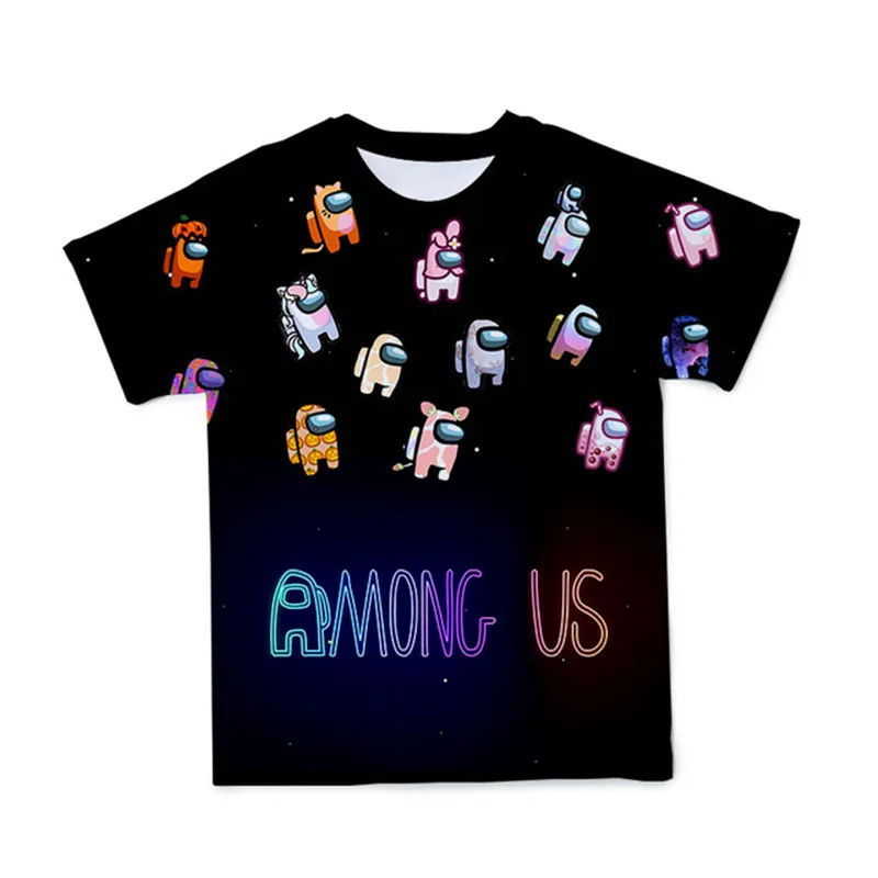 

Футболка детская летняя из полиэстера с 3D-принтом, круглым вырезом и принтом