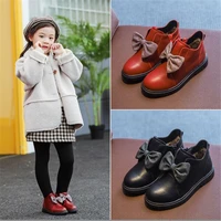 girls short boots autumn winter childrens england style single boots fashion princess boots plush genuine leather cotton shoes