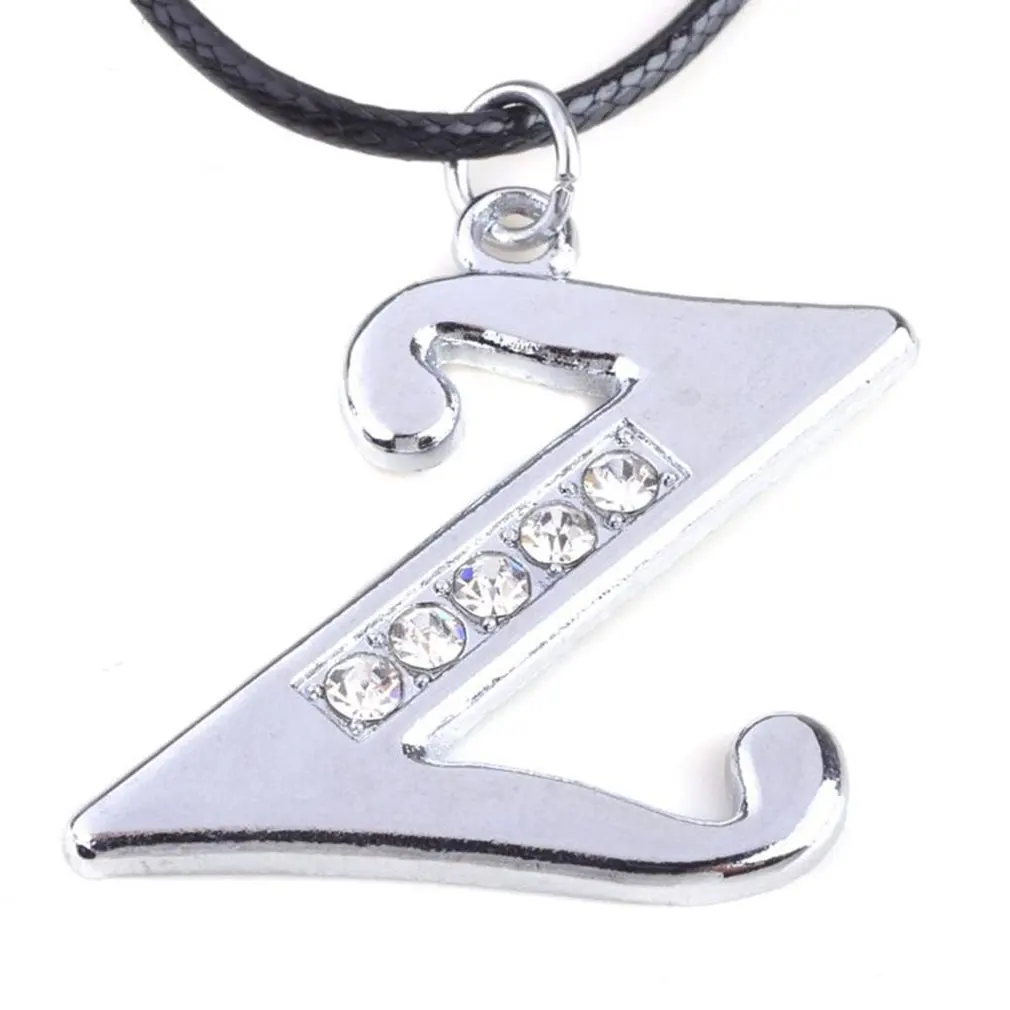 Ожерелье из титановой стали ожерелье с буквами кулон A Z серебряный цвет