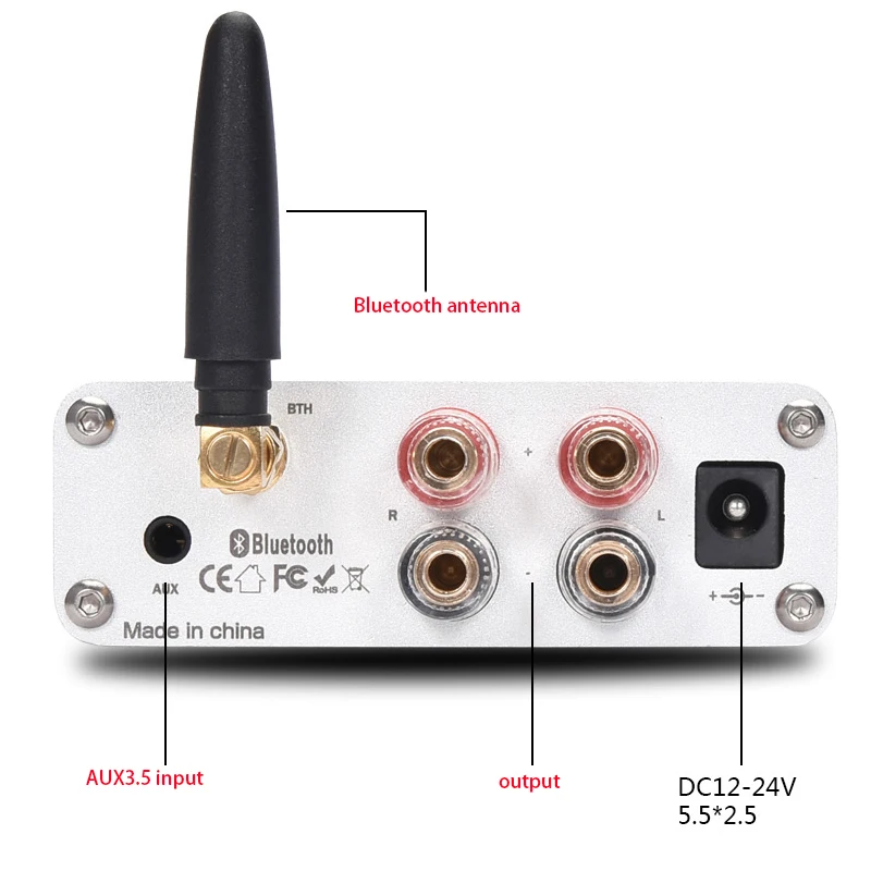 Bluetooth-усилитель TPA3116 Mini 5 0 12-24 в пост. Тока 100 Вт * 2 | Электроника