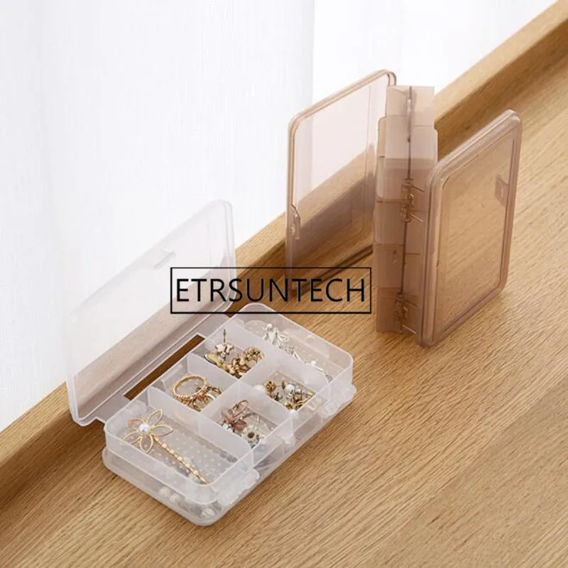 50pcs Plastic Storage 10 Grid Jewelry Box Dual Layer Pill Compartment Container For Beads Ring Earring Case | Дом и сад