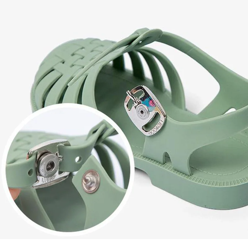 Baby Gladiator Sandals Breathable Hollow Outdoor Shoes PVC Summer Kids 2021 Fashion Beach Children For Boys Girls | Детская одежда и