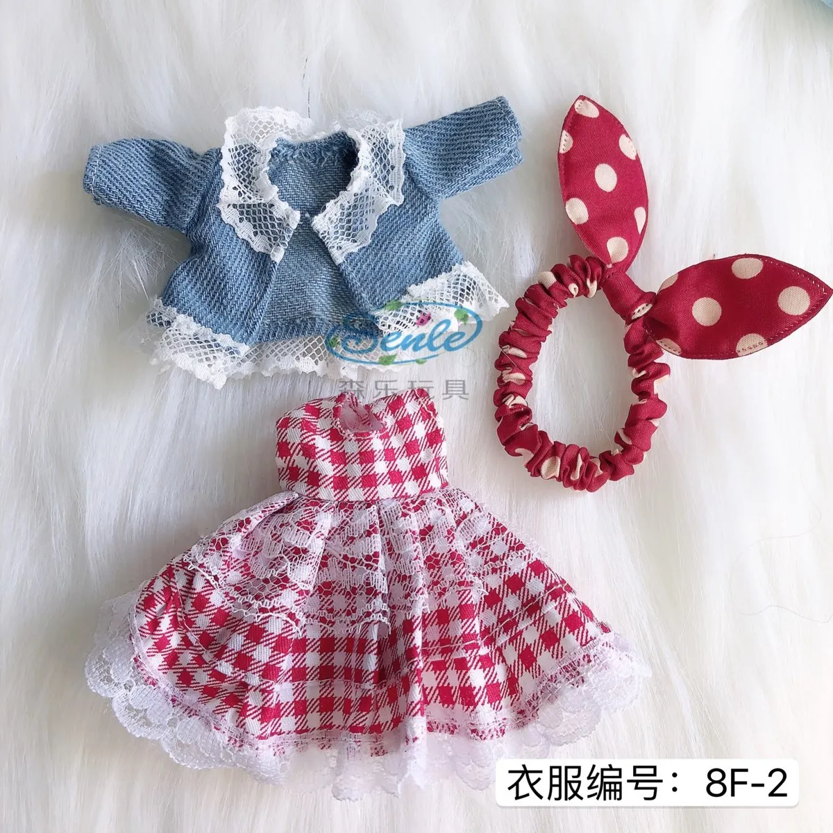 

Bjd clothes Dress up 16-17 cm doll clothes Korean version 8 points bjd1 baby clothes dress skirt suit