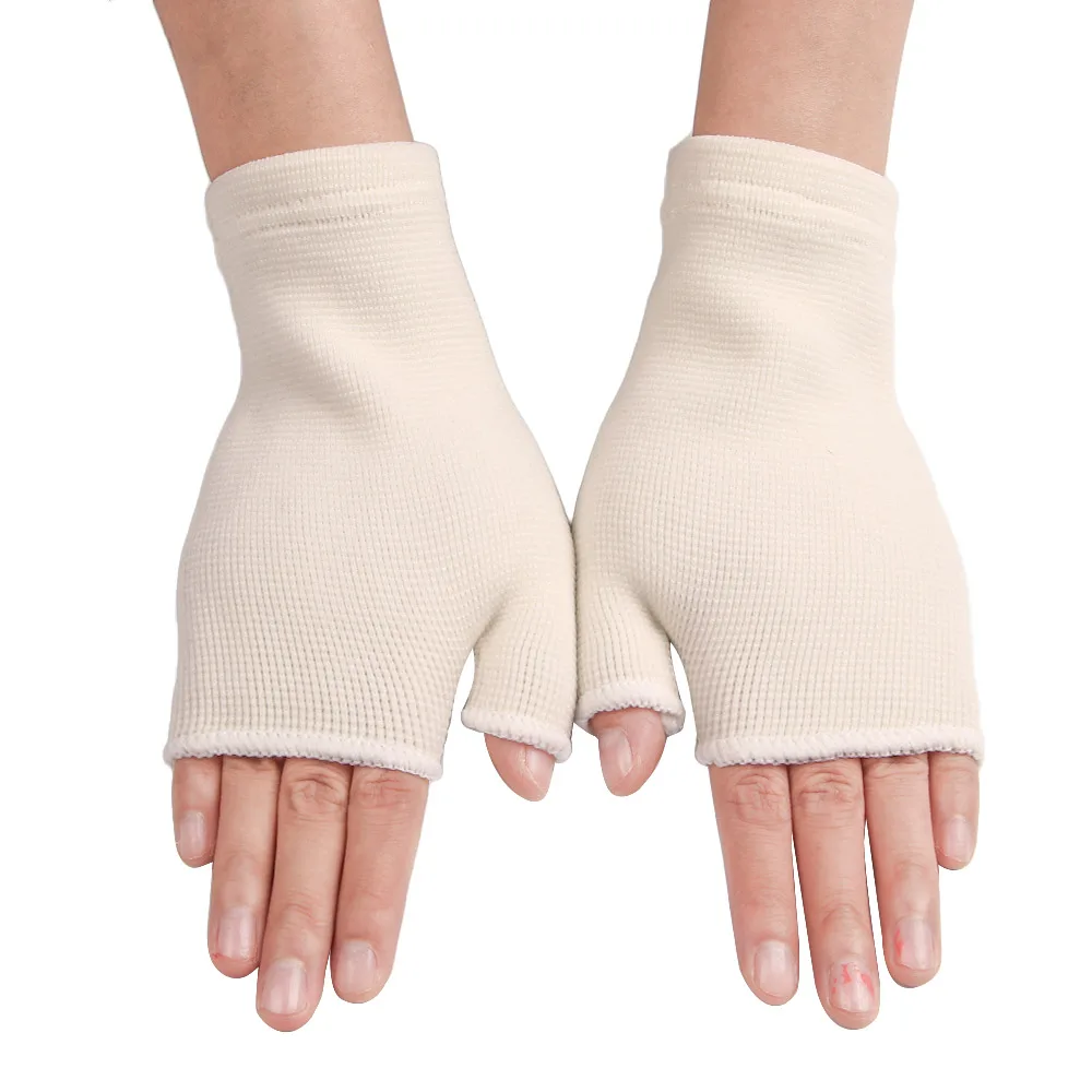 1 пара милых эластичных перчаток для ладони поддержка запястья рук артрита |