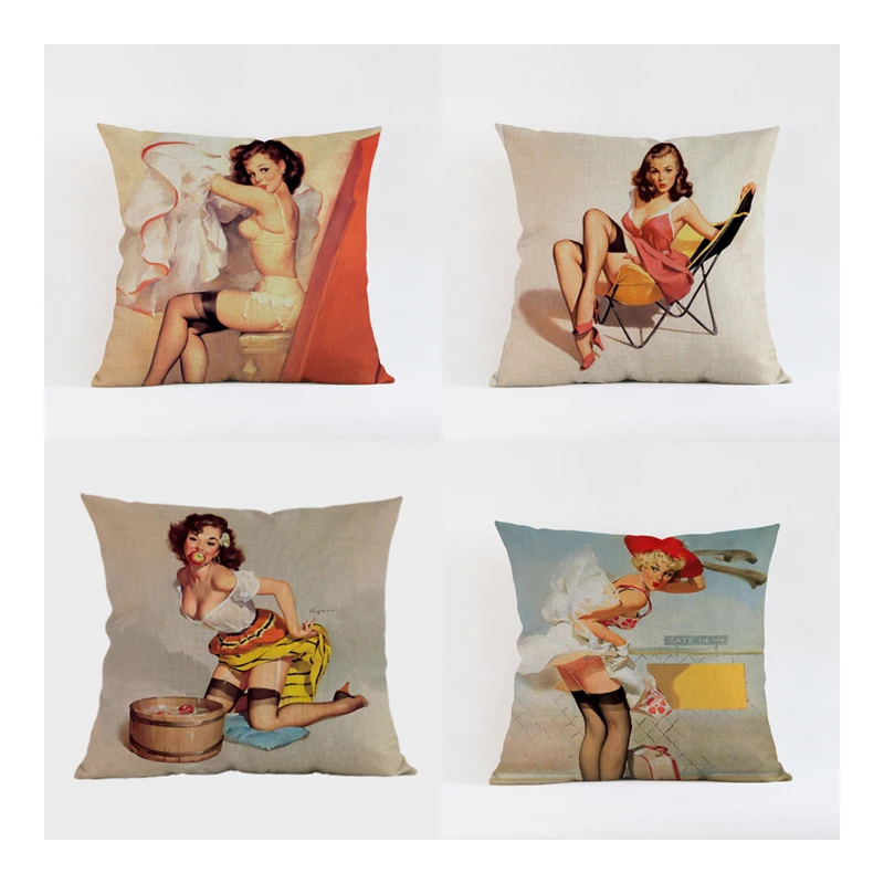 Модный сексуальный Чехол на подушку с принтом для девушек современный домашний
