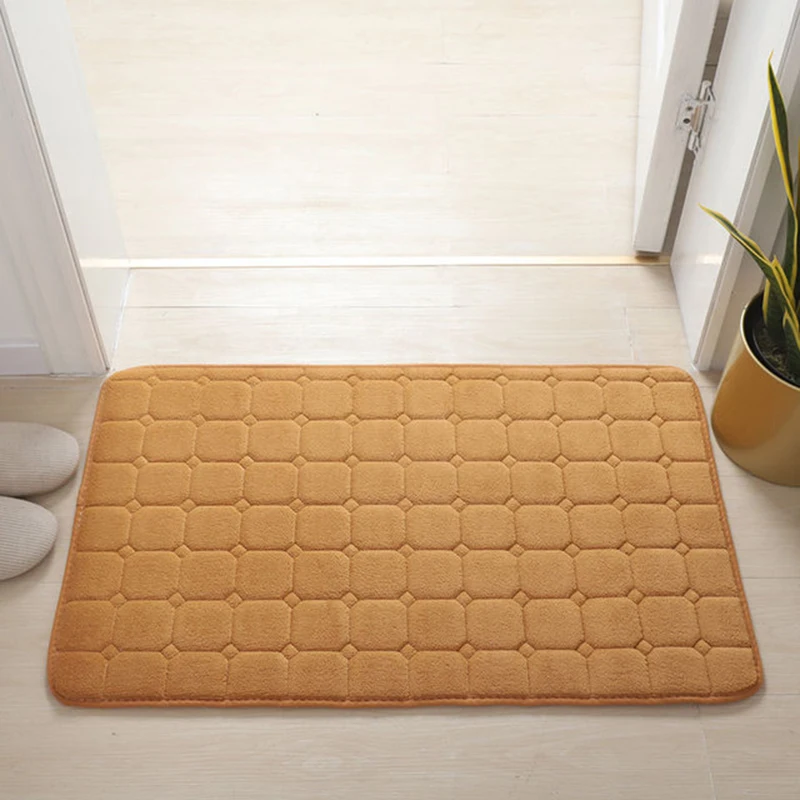 

1pc 40*60cm Fashion Bath Mat Bathroom Carpet Water Absorption Rug Shaggy Memory Foam Bathroom Mat kitchen Floor bathroom rugs