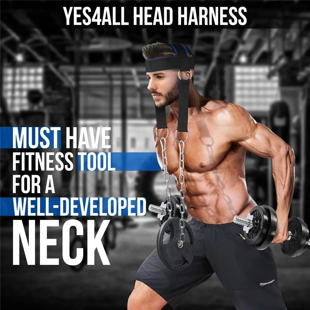 

Head Neck Trainer Weight Lifting Belt Straps Strength Exercise Fitness Body Building Adjustable Head Training Belt for athletes