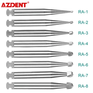 5 шт.кор. зубные буры из карбида вольфрама, низкоскоростная круглая серия RA для стоматологической лаборатории или клиники, диаметр хвостовика = 2,35 мм, длина = 22,5 мм