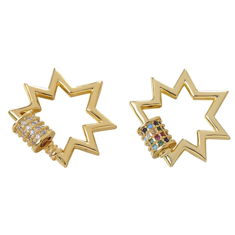 

Jewelry accessories copper micro inlaid zircon explosion boom buckle jewelry buckle middle and high grade versatile accessories