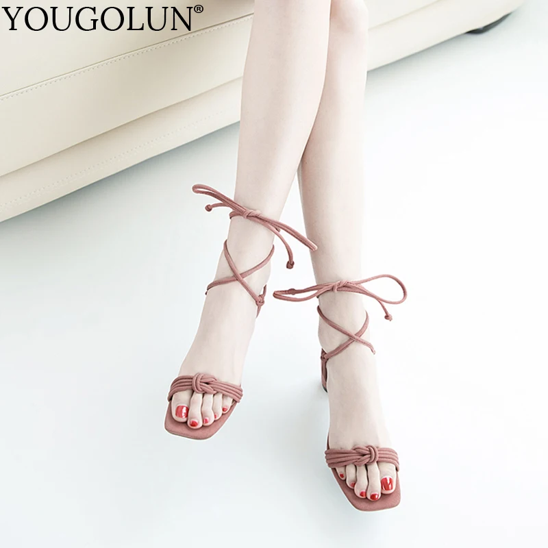 Женские сандалии с перекрестными ремешками Новое поступление женская летняя