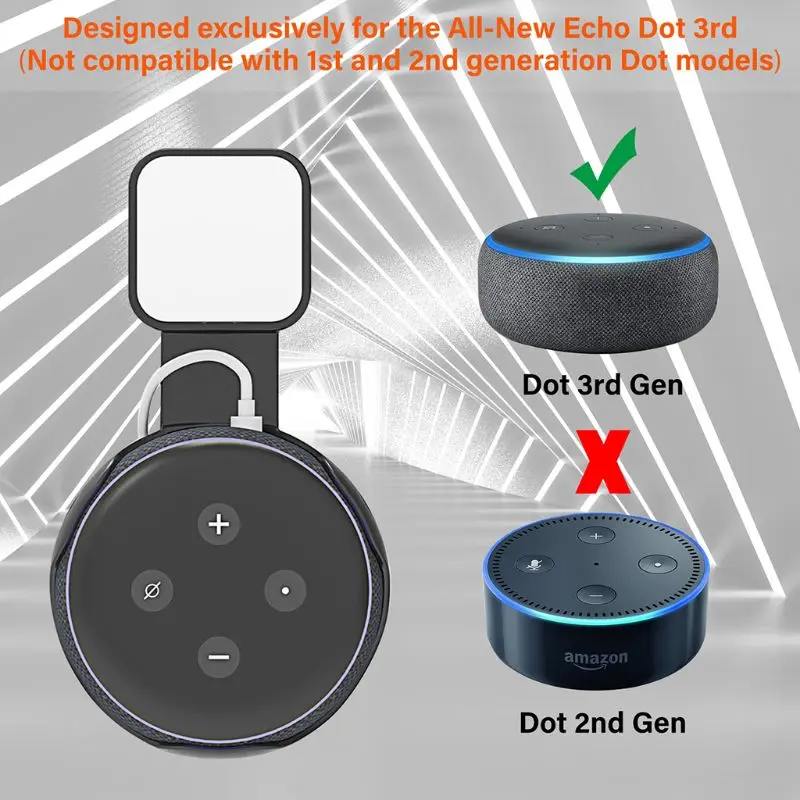 Домашний портативный беспроводной смарт-динамик, Bluetooth, подставка, настенное крепление для Echo Dot 3, держатель, аксессуары