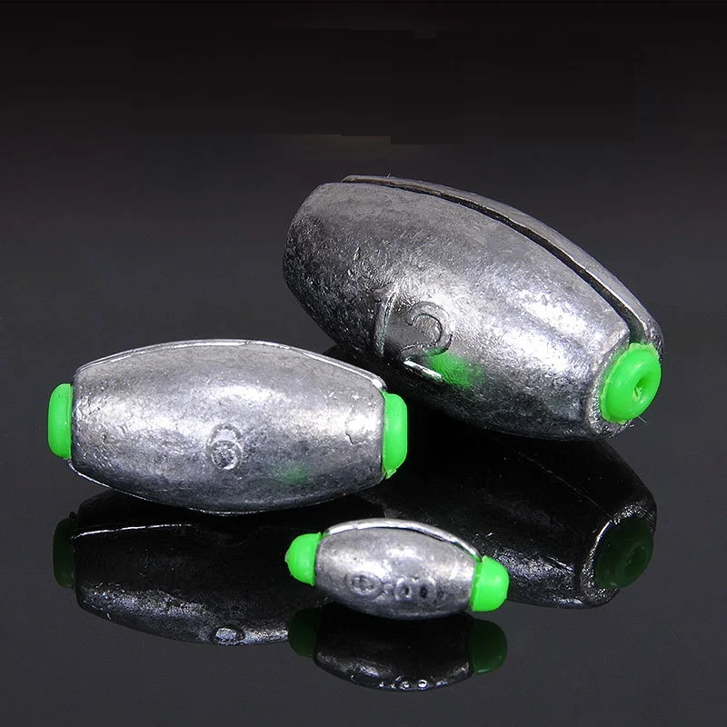 

Fishing Lead Sinker 3g-20g Olive Shaped Sinker Hook Connector Opening Mouth Line Weights Round Shot Split Hot Fishing Tackle