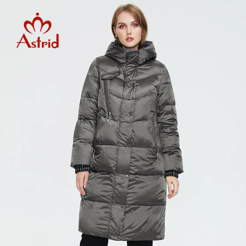 Astrid women's winter jacket Mid-length Hooded Design Keep Warm and Windproof jackets plus size parkas Loose Women coat AR-7537